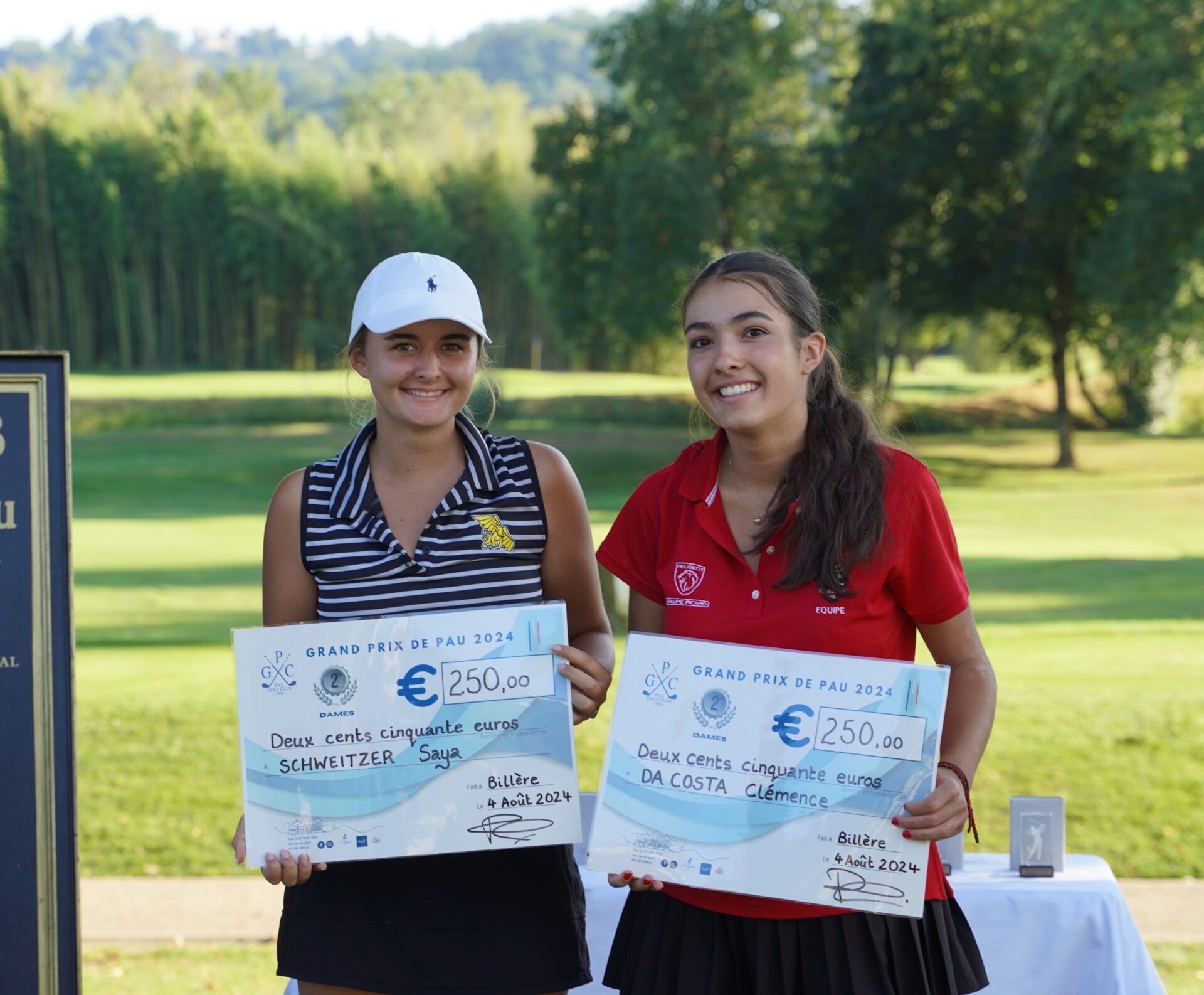 Le Grand Prix de Pau SCHWEITZER Saya et DA COSTA Clemence ex aequo Credit PAU GOLF CLUB